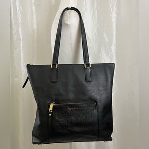 Michael Kors Ariana Black Leather Tote Bag